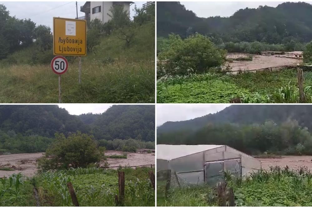 KADROVI KOJI TERAJU SUZE NA OČI: Reka Ljuboviđa je odnela 2 mosta u Ljuboviji, sve je pod vodom! (VIDEO)