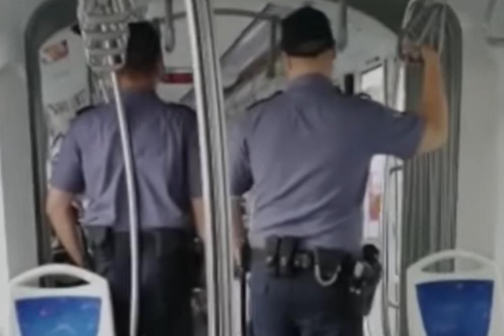 DVA POLICAJCA UŠLA U TRAMVAJ BEZ MASKI: Putnici su napravili totalni haos, sve zabeleženo! (VIDEO)