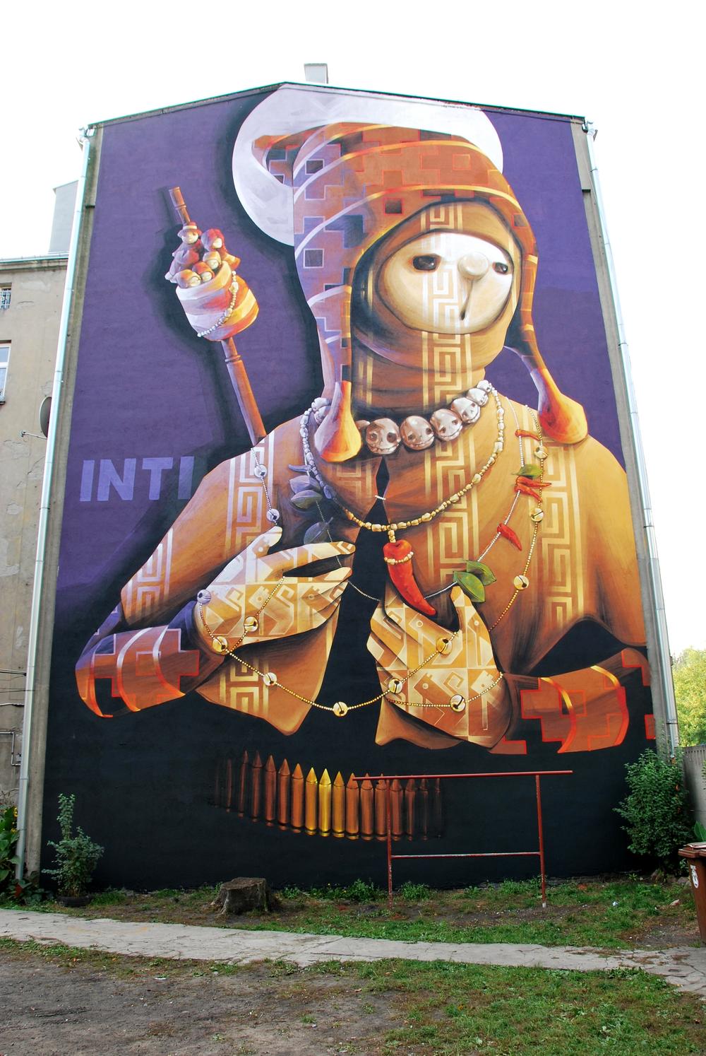 Intijev mural u Lođu, Poljska