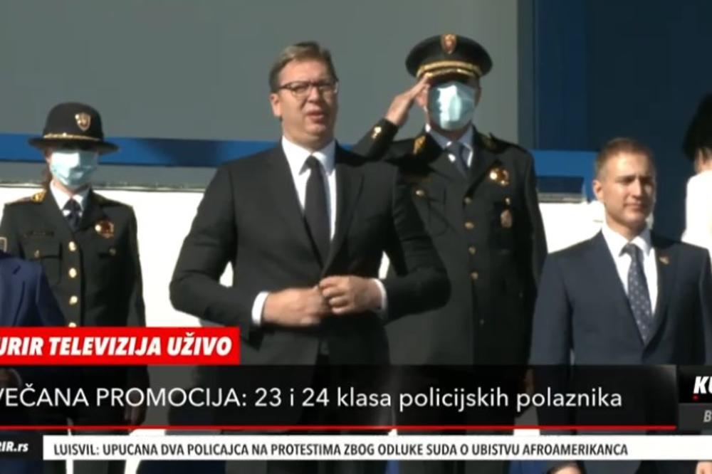 NEĆU DA ČITAM GOVOR, OD DANAS STE LJUDI KOJI BRINU O SRBIJI: Vučić se obratio mladim policajcima u Makišu!