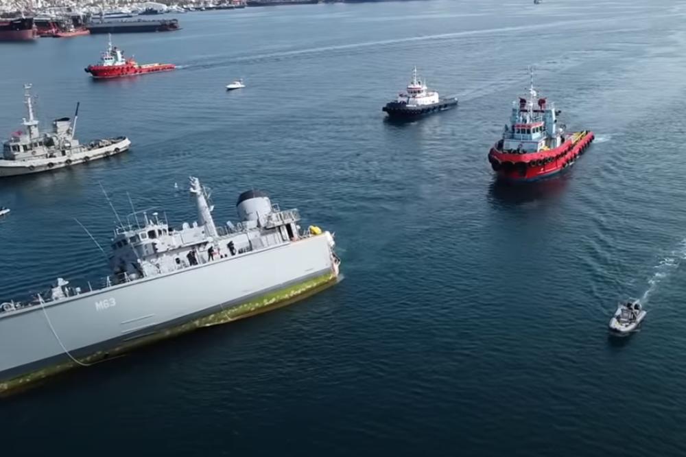 SUDAR BRODOVA U GRČKOJ Teretnjak prepolovio ratni brod Kalisto, uhapšen kapetan! (VIDEO)
