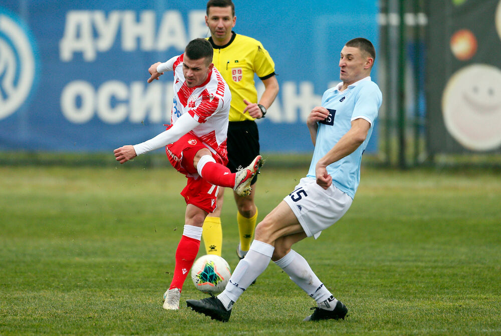 Srđan Spiridonović (levo) na utakmici protiv Rada