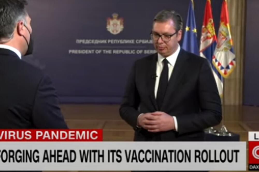 INTERVJU PREDSEDNIKA SRBIJE ZA CNN: Za nas je vakcinacija pitanje SPASAVANJA ljudskih života (VIDEO)