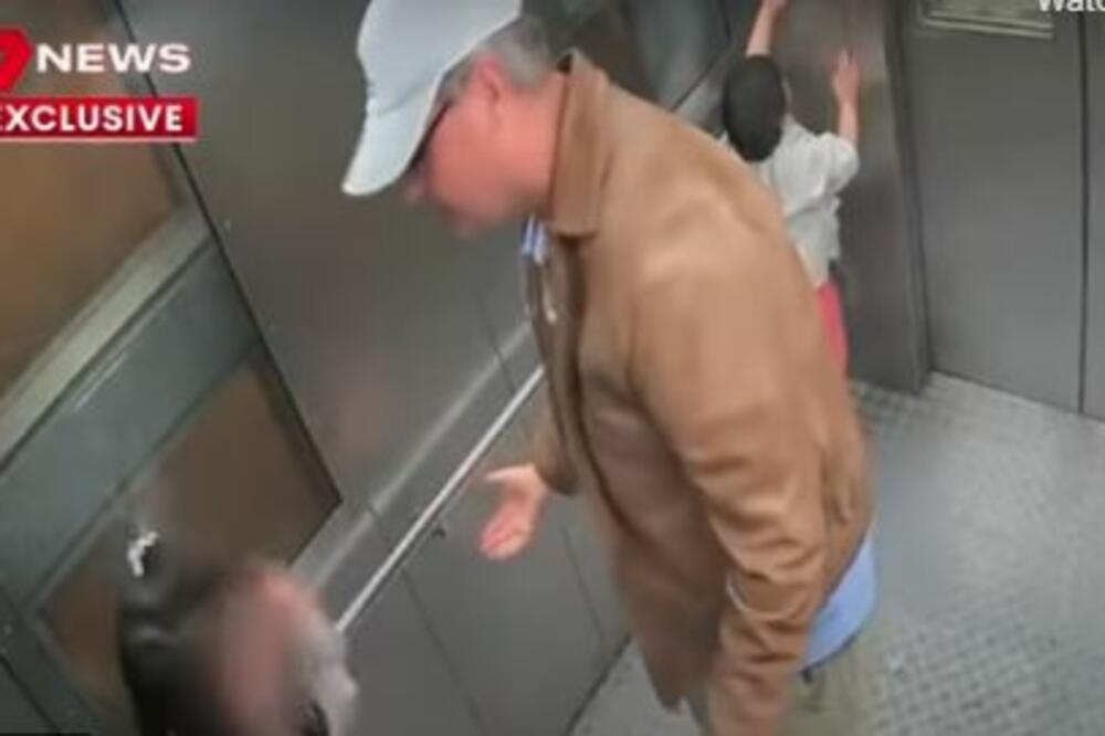 UZNEMIRUJUĆI SNIMAK: Policajac pipao devojčicu u liftu i probao da je poljubi dok se ona opirala (VIDEO)