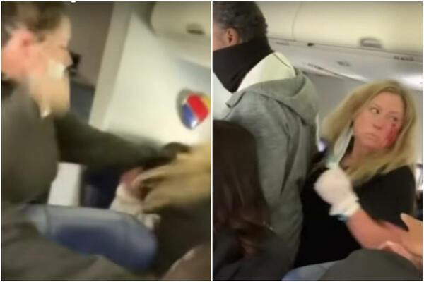 NEVIĐEN OKRŠAJ U AVIONU: Putnica izudarala stjuardesu u lice, izbila joj zube, a sve to zbog MASKE! (VIDEO)