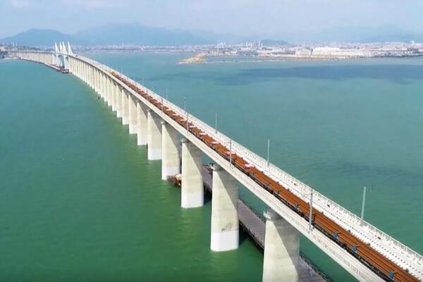 Prva kineska brza pruga preko mora (VIDEO)
