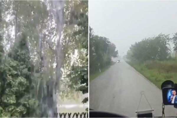 NEVREME SE SRUČILO NA SRBIJU: Pljušti kiša, evo gde je pao i GRAD! (VIDEO)