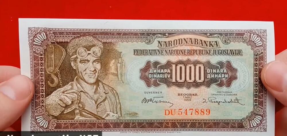 1000 DINARA, Novčanica, Stari novac, Arif Heralić