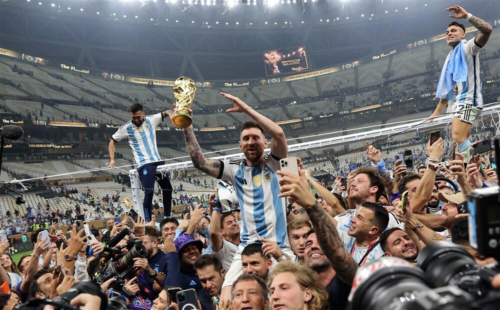 Slavlje fudbalera Argentine posle osvojenog Svetskog prvenstva