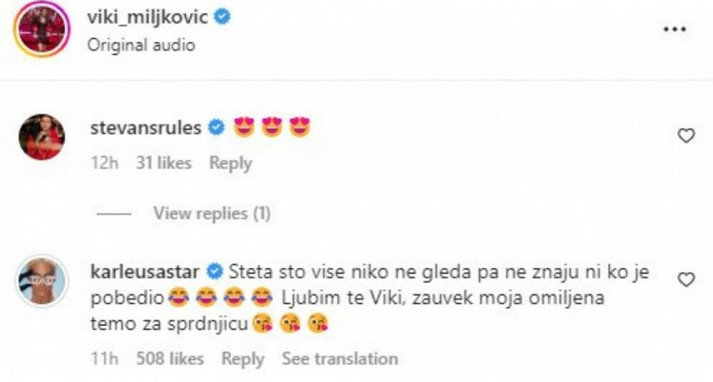 Prepirka Jelene Karleuše i Viki Miljković na Instagramu