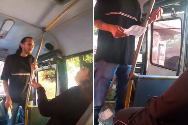 POKUŠAJ BIZARNE PLJAČKE: Lopov ušao u autobus, pa izvadio PAPIR? (VIDEO)