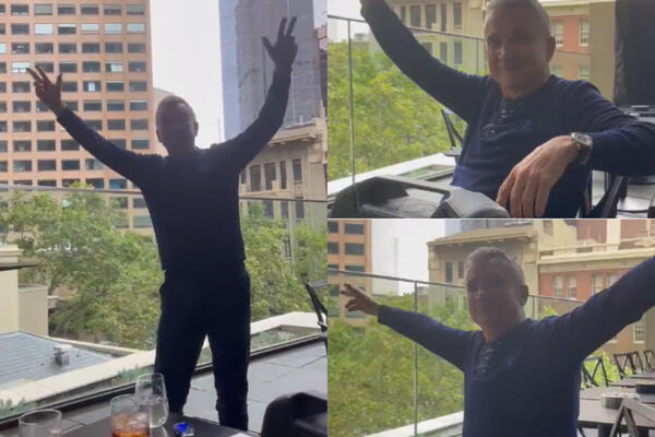 "KOSI TATA, KOSIM JA" - Hit snimak slavlja Srđana Đokovića, evo kako je dočekao Novakov trijumf u Melburnu! (VIDEO)