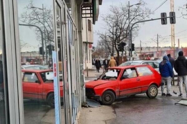 AUTO UDARIO U ZGRADU! Strašna scena u Beogradu, ima povređenih (FOTO)