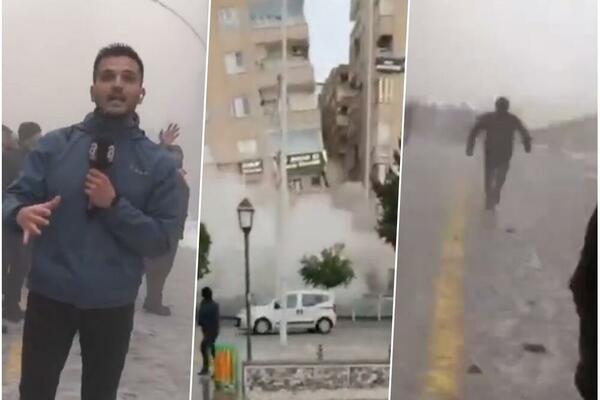SCENA KAO NA FILMU, REPORTER SE UKLJUČIO UŽIVO IZ TURSKE: Snimljen potres kakav se RETKO VIĐA! (VIDEO)