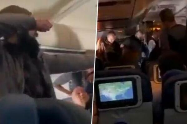 OBJAVLJEN SNIMAK NEVIĐENE DRAME U AVIONU: Putnik POTEGAO KAŠIKU na stjuardesu, izbio OPŠTI HAOS (VIDEO)