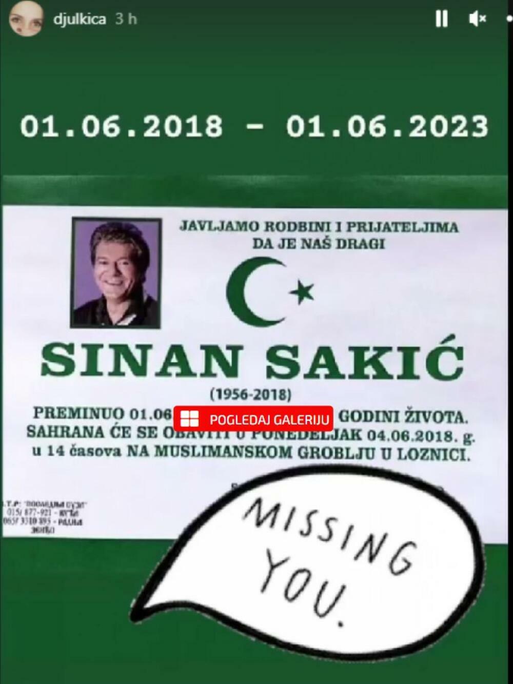 Objava Đulkice Sakić
