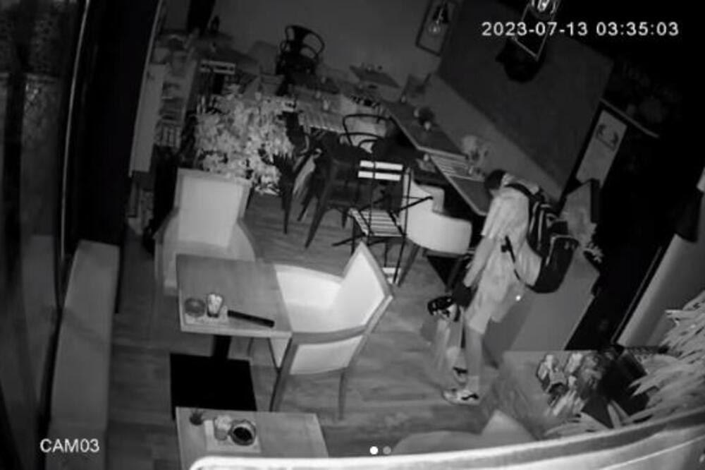 SNIMAK PLJAČKE U BEOGRADSKOM KAFIĆU: Lopov ušao sa maskom i rukavicama i "češljao" lokal (VIDEO)