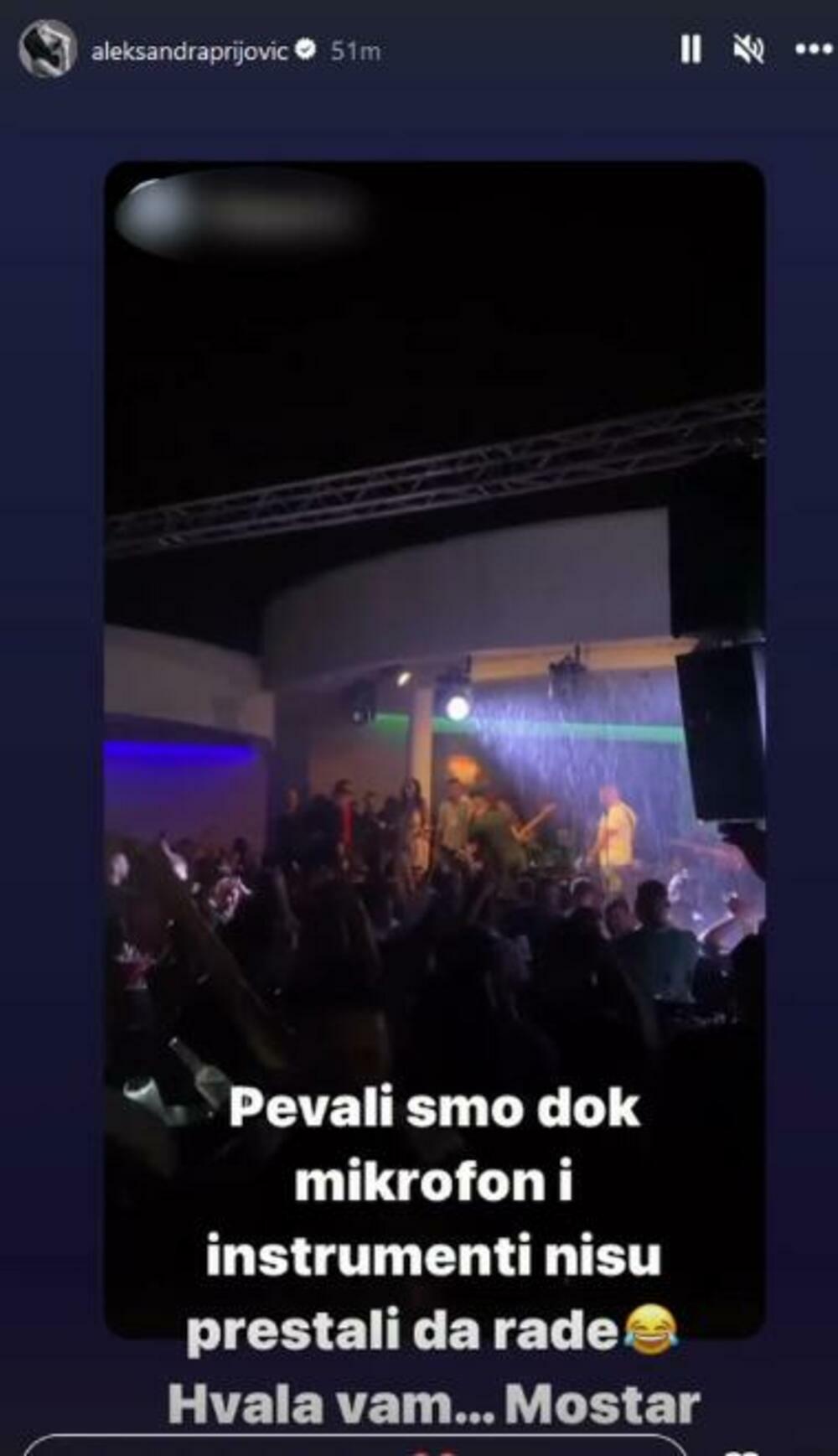Pevačica Aleksandra Prijović nastupala je u jednom klubu u Mostaru gde je došlo do pucnjave i tuče