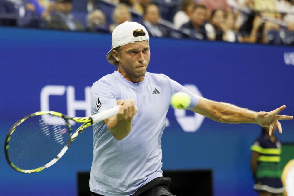 Aleksander Miler na meču protiv Novaka Đokovića na US Openu