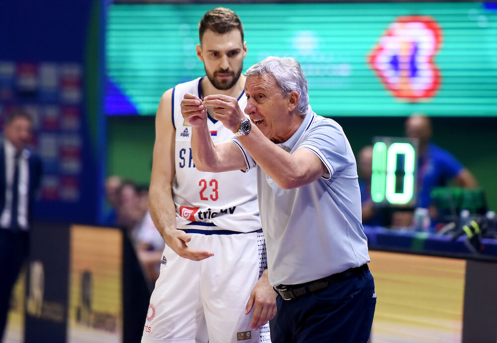 Marko Gudurić i selektor Svetislav Pešić na Mundobasketu