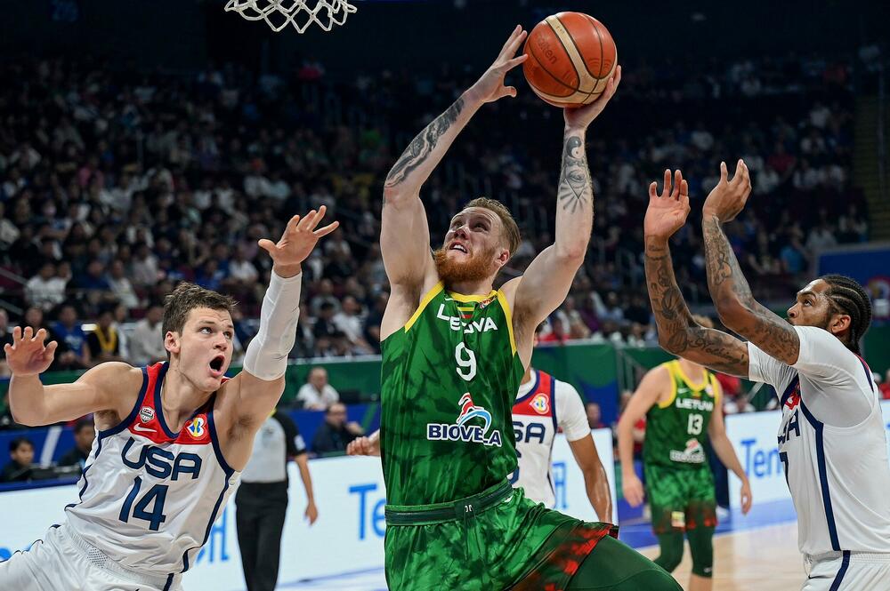 Košarkaška reprezentacija Litvanije, Košarkaška reprezentacija SAD, Mundobasket