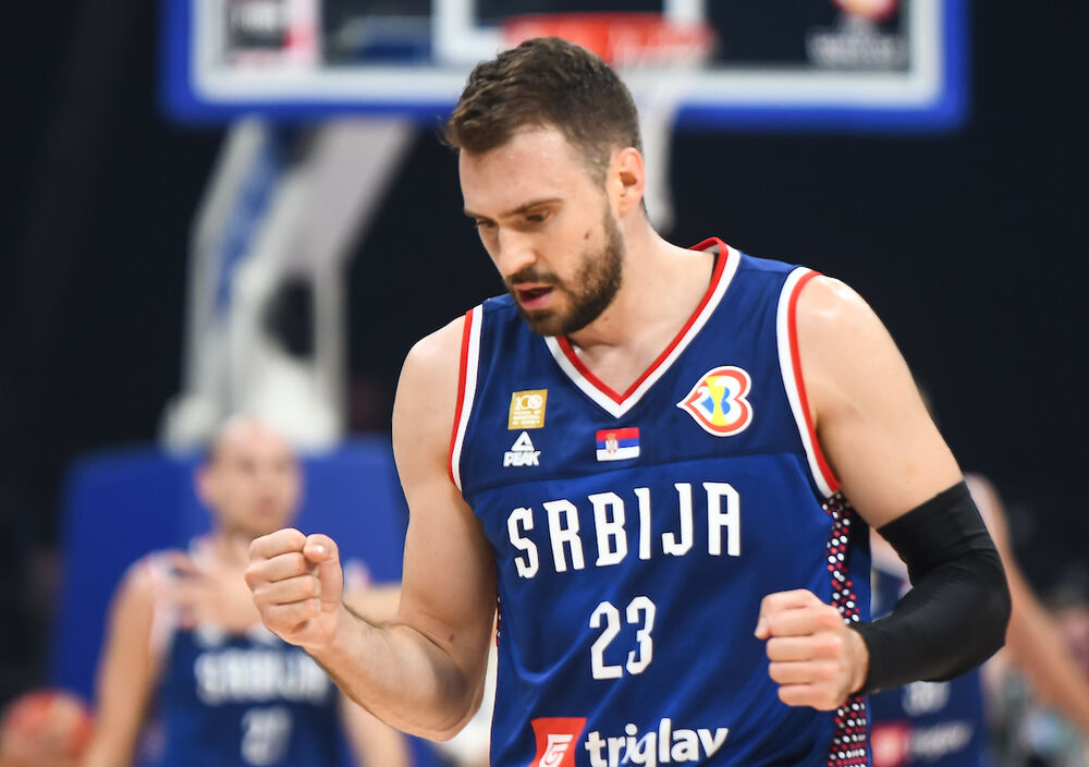 Marko Gudurić dok je nosio dres reprezentacije Srbjie na Mundobasketu na Filipinima