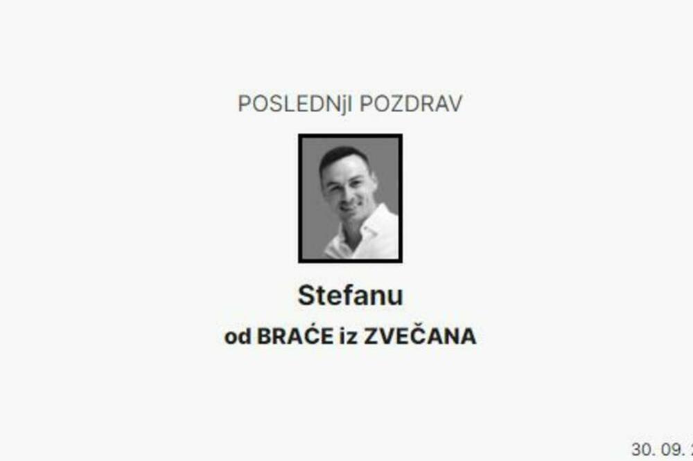"ISPRAĆAMO GA ZAUVEK, OTIŠAO JE VELIKI ČOVEK": Sahranjen Stefan Nedeljković (31), jecaji odzvanjali grobljem