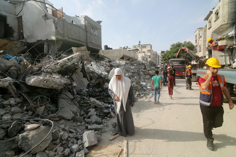 Razorene zgrade u Pojasu Gaze