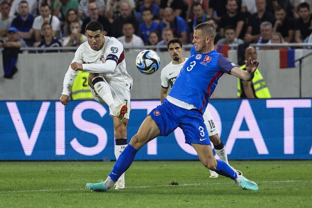 Kristijano Ronaldo na meču protiv Slovačke