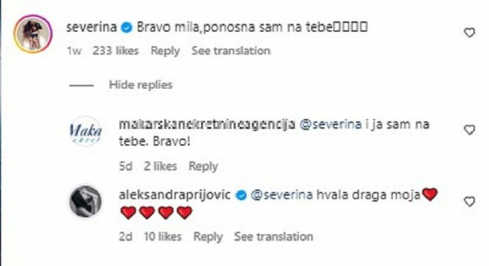 Severina pružila podršku Aleksandri Prijović