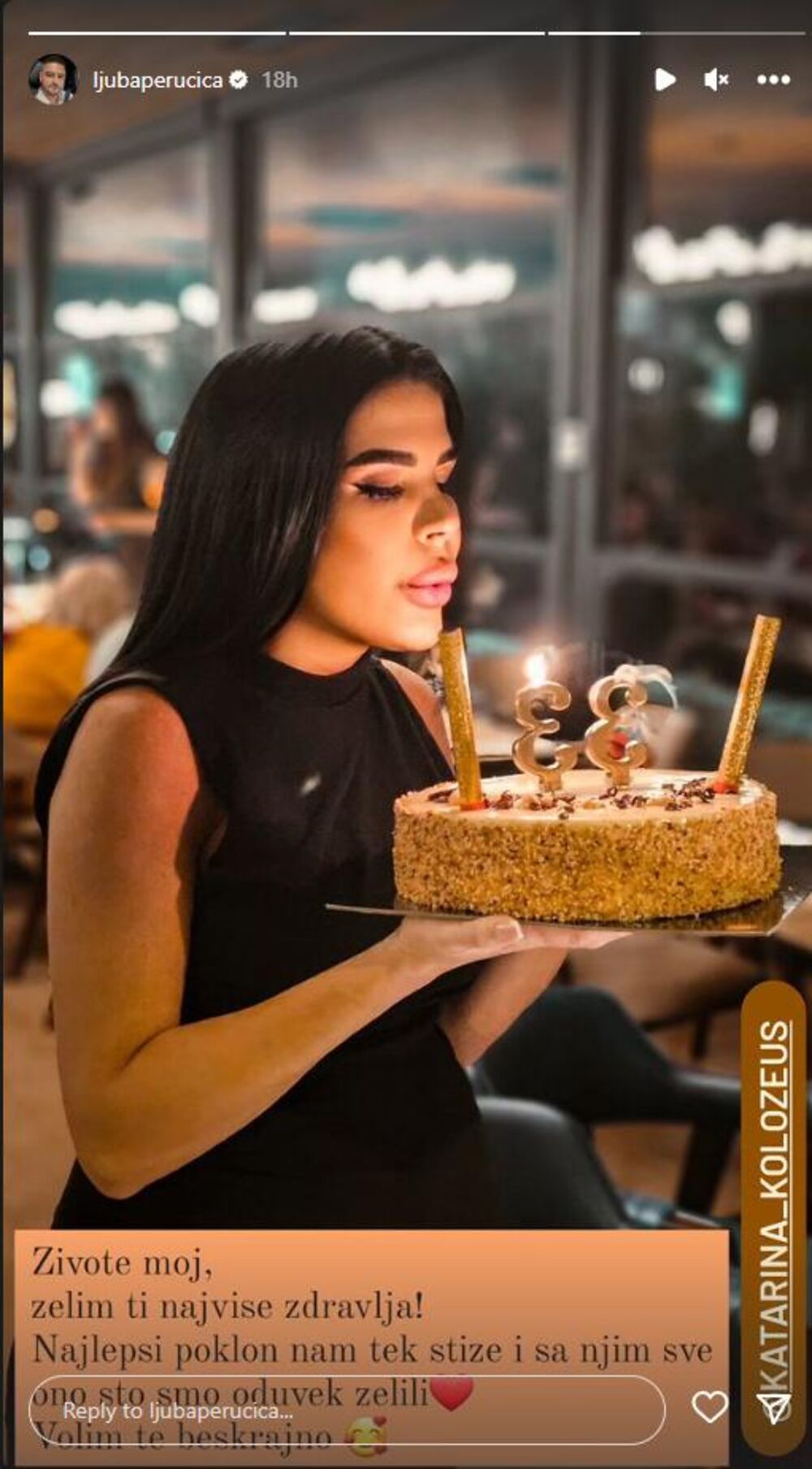 Katarina je proslavila svoj 33. rođendan, a pevač ju je iznenadio tortom sa svećicama