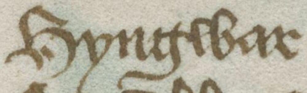 „Hyngwar”, Ivarovo ime kako se pojavljuje u Srednje Engleskom manuskriptu iz petnaestog veka