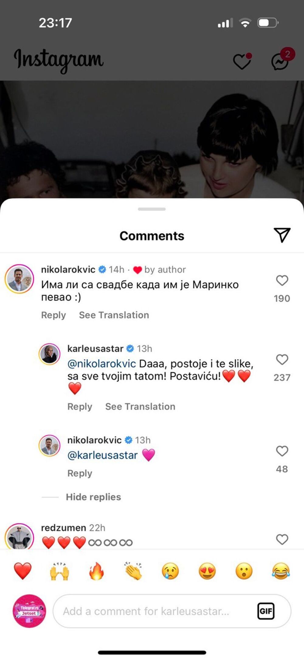 Rokvić je upitao Jelenu, i ujedno otkrio detalj koji javnost do sada nije znala, da je njegov otac Marinko peva na Divninoj i Draganovoj svadbi