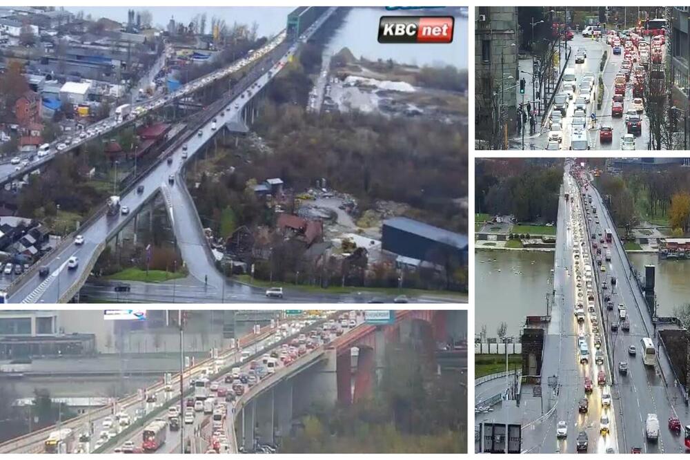 AKO JE OVOG JUTRA OVAKO, ŠTA ĆE TEK BITI SUTRA: Na mostovima u Beogradu vozila mile, kolona i na autoputu (FOTO)