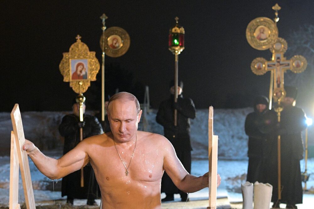 Vladimir Putin na Bogojavljenje 2018. godine 