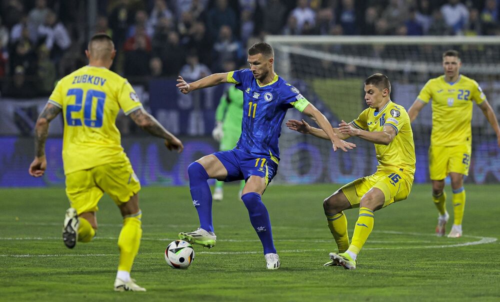 Detalj sa utakmice Bosne i Hercegovine i Ukrajine