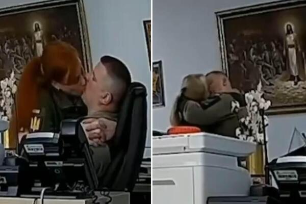 KAKVA SKANDALČINA! Ukrajinski oficir uhvaćen u "akciji" sa dve žene u kancelariji, sve snimljeno! (VIDEO)